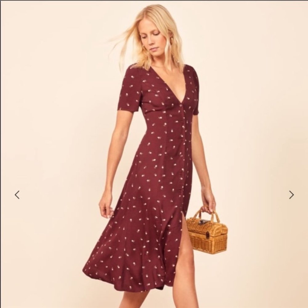 REFORMATION Locklin Dress Size Size 0 Carina Print